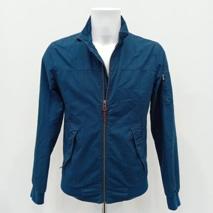Harrington Bomber Zip Jacket Large Blue